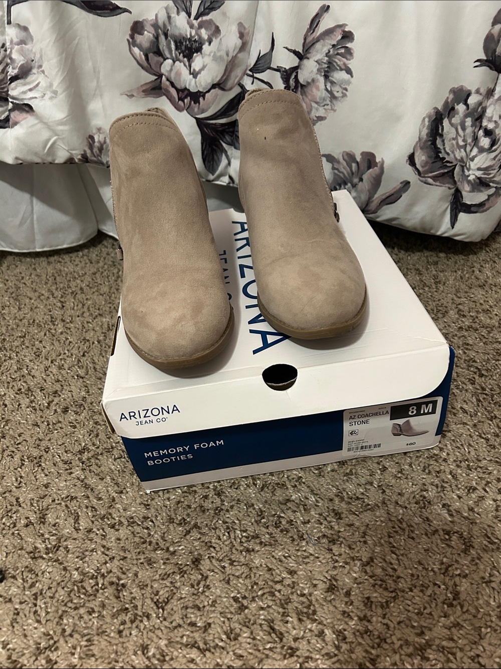 Arizona Jean Company Stone Suede Ankle Booties